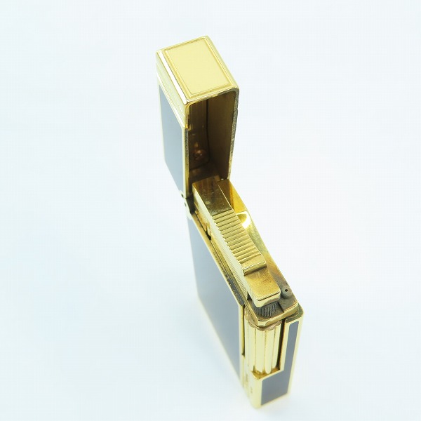 実際に弊社で買取させて頂いたS.T.Dupont/エステーデュポン GATSBY/ギャッツビー ガスライター ブラック×ゴールドの画像 5枚目