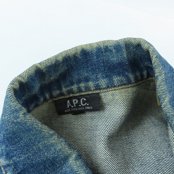 実際に弊社で買取させて頂いたA.P.C./アーペーセー デニムジャケット/カバーオール インディゴ/Mの画像 4枚目