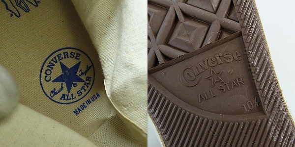 実際に弊社で買取させて頂いた【観賞用】CONVERSE/コンバース 90年代 USA製 ALL STAR/オールスター ハイカット スニーカー 16397/10.5の画像 5枚目