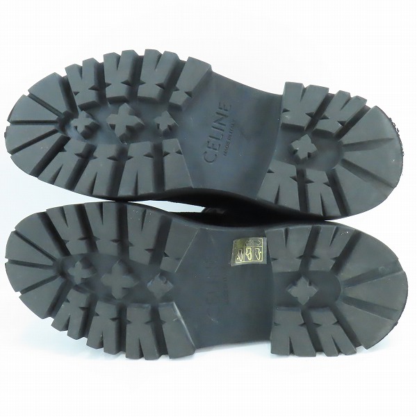 実際に弊社で買取させて頂いたCELINE/セリーヌ Lace-Up Boot 45  バルキー レースアップ ブーツ ブラック/41の画像 2枚目