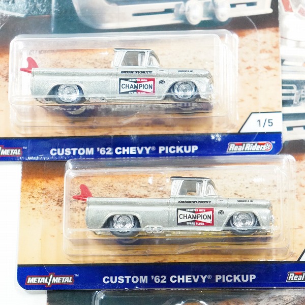 実際に弊社で買取させて頂いた【未開封】Hot Wheels/ホットウィール SHOP TRUCKS CUSTOM '62 CHEVY PICKUP/SUBARU BRAT ミニカー 4点セットの画像 3枚目