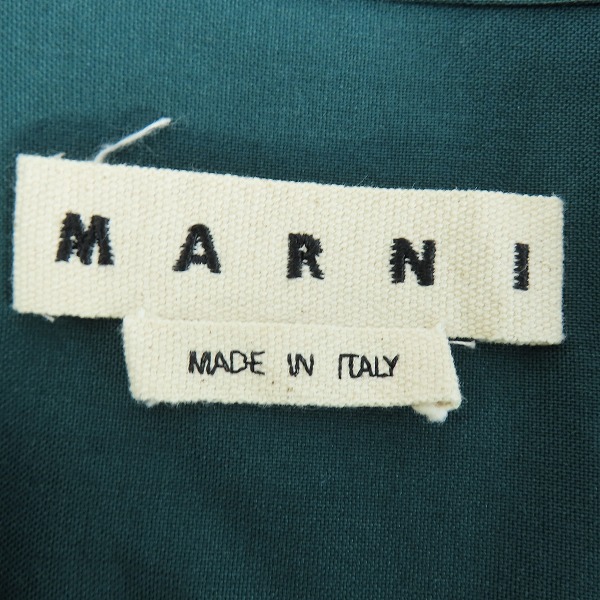 実際に弊社で買取させて頂いたMARNI/マルニ 半袖シャツ グリーン/48の画像 2枚目