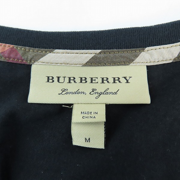実際に弊社で買取させて頂いたBURBERRY LONDON ENGLAND/バーバリーロンドン イングランド ホースロゴ刺繍 VネックTシャツ 4065126/Mの画像 2枚目