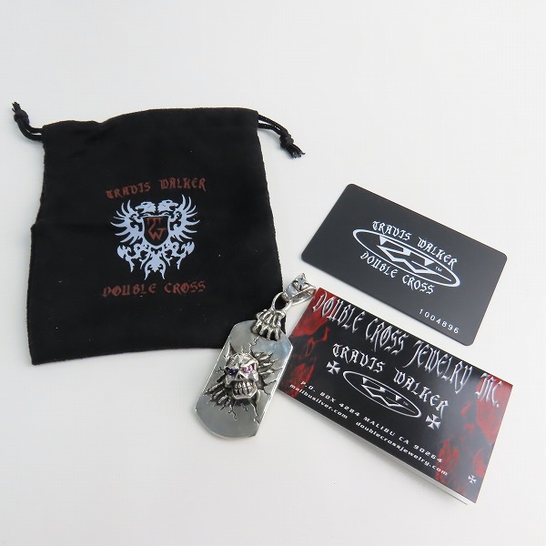 実際に弊社で買取させて頂いた【ギャラ付/カスタム】TRAVIS WALKER/トラヴィスワーカー ラージブレイキングアウト ドックタグ w/ストーンアイズ スカル DTS031の画像 8枚目