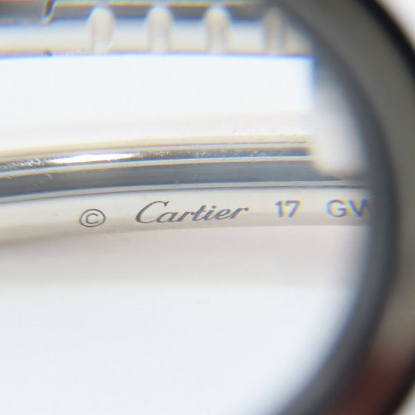 実際に弊社で買取させて頂いた【ギャラ付】Cartier/カルティエ 18KWG JUSTE UN CLOU/ジュストアンクル ブレスレット #17 CRB6048317の画像 4枚目