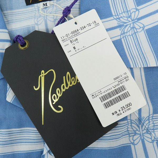 実際に弊社で買取させて頂いた【未使用】Needles × BEAMS/ニードルス×ビームス アロハシャツ 半袖 オープンカラーシャツ/11-01-0064-334-72-18/Mの画像 5枚目