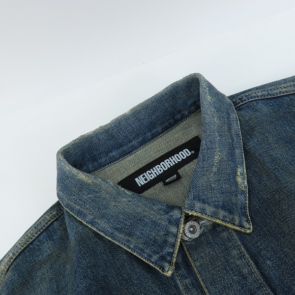 実際に弊社で買取させて頂いた【未使用】NEIGHBORHOOD/ネイバーフッド SAVAGE DENIM TYPE-1 JACKET/サベージ デニムジャケット 242XBNH-JKM01/Mの画像 5枚目