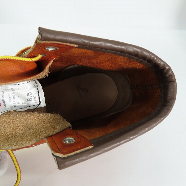 実際に弊社で買取させて頂いたRED WING/レッドウィング アイリッシュセッター 羽根タグ ブーツ 875/8Eの画像 4枚目