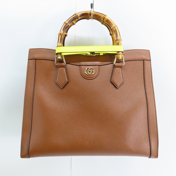 実際に弊社で買取させて頂いたGUCCI/グッチ ダイアナ バンブーハンドル ミディアム トートバッグ/ショルダーバッグ 655658の画像 1枚目