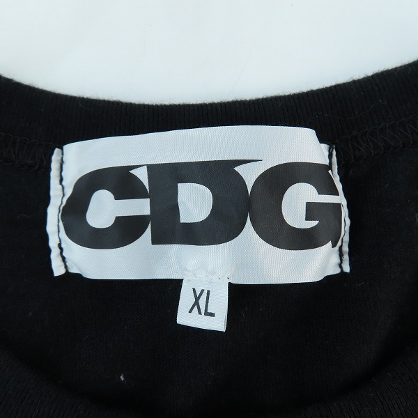 実際に弊社で買取させて頂いたCOMME des GARCONS/コムデギャルソン CDG MEDICOM TOY BE@RBRICKプリント半袖Tシャツ ブラック SI-T004/AD2022/XLの画像 2枚目