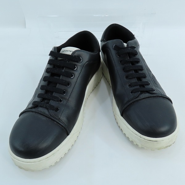 実際に弊社で買取させて頂いたEMPORIO ARMANI/エンポリオアルマーニ レザー スウェード マイクロパーフォレーション スニーカー X4X581 XN645 US11