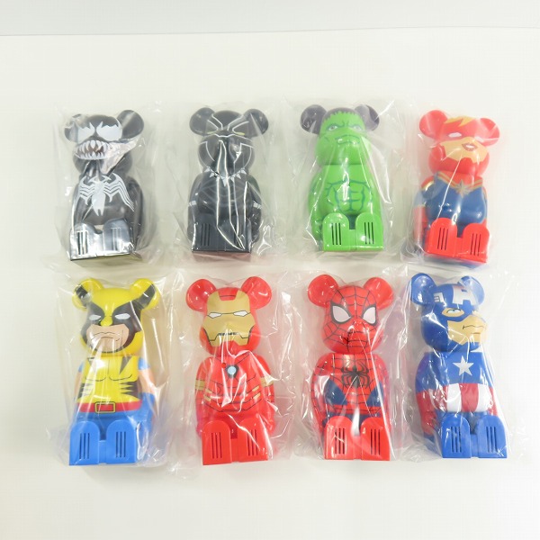 実際に弊社で買取させて頂いた【内袋未開封】BE@RBRICK/ベアブリック マーベルシリーズ クレベリン スティック用カバー 全8種セット