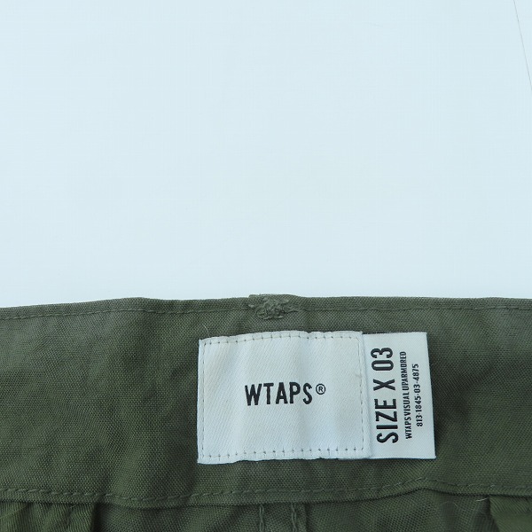 実際に弊社で買取させて頂いた【難あり】WTAPS ダブルタップス CARGO TROUSERS/カーゴ トラウザー パンツ カーキ 182WVDT-PTM03/03の画像 5枚目