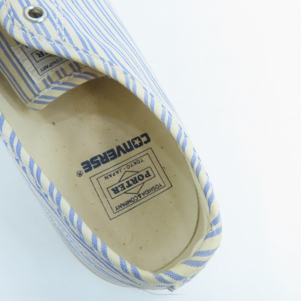 実際に弊社で買取させて頂いたCONVERSE×PORTER/コンバース×ポーター JACK PURCELL/ジャックパーセル スニーカー 1CJ353/27の画像 4枚目