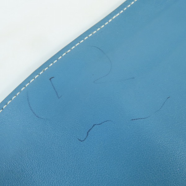 実際に弊社で買取させて頂いたHERMES/エルメス ドゴンGM 二つ折り長財布/ブルーの画像 8枚目