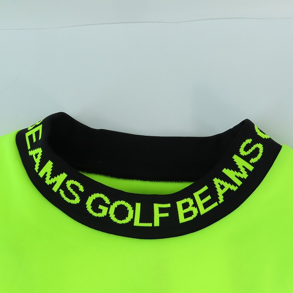 実際に弊社で買取させて頂いたBEAMS GOLF ORANGE LABEL/ビームスゴルフオレンジレーベル 襟ロゴ 裏フリースプルオーバーシャツ 82-13-0014-444/XLの画像 4枚目