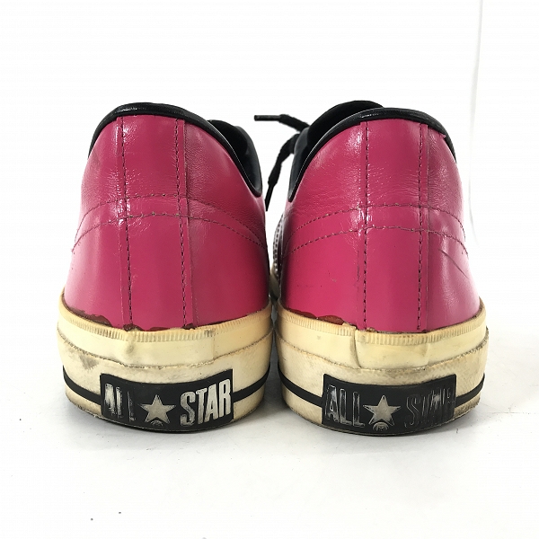 実際に弊社で買取させて頂いたCONVERSE/コンバース ONE STAR OX ワンスター レザー /ブラック/ピンク/9の画像 1枚目