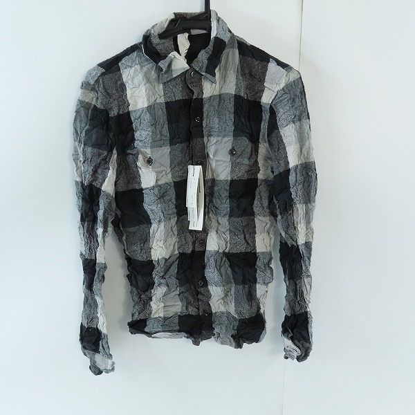 実際に弊社で買取させて頂いた【未使用】ATTACHMENT/アタッチメント クラッシュCo/Siキャンバスブロックチェックシャツ AS21-276/2