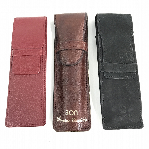 実際に弊社で買取させて頂いた【おまとめ】GIVENCHY/ジバンシィ PARKER/パーカー 他 レザーペンケース/小物入れの画像 1枚目