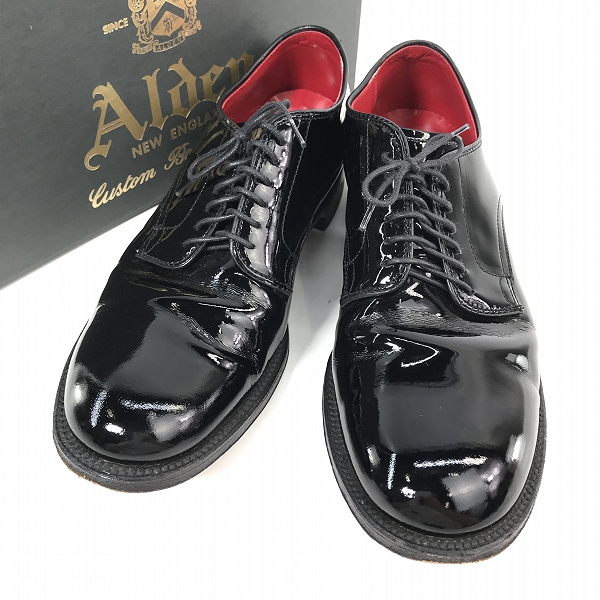 実際に弊社で買取させて頂いたAlden/オールデン PATENT MILITARY PLAIN TOE/パテントミリタリープレーントゥ 53670/8.5