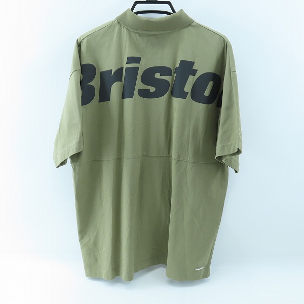 実際に弊社で買取させて頂いたF.C.Real Bristol/エフシーレアルブリストル 23SS FCRB BIG LOGO WIDE POLO ポロシャツ FCRB-230072/Lの画像 1枚目