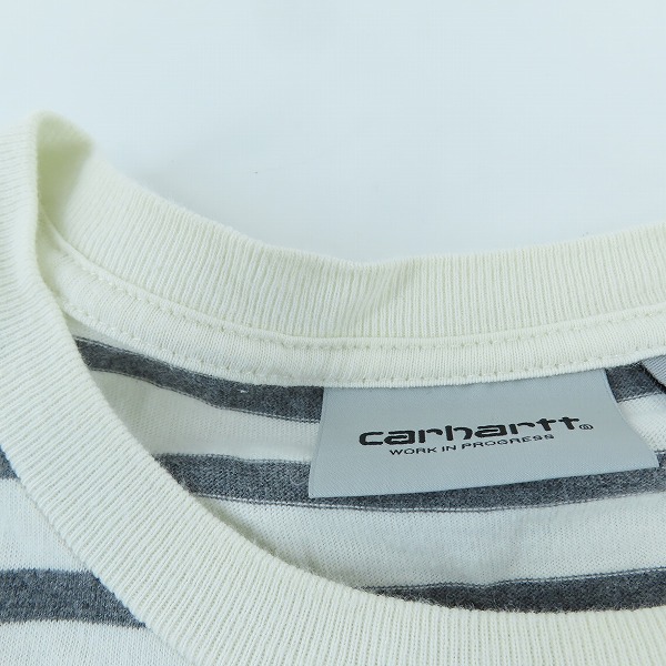 実際に弊社で買取させて頂いたcarhartt/カーハート S/S CHAMP T/S 半袖 ボーダー Tシャツ/Lの画像 8枚目