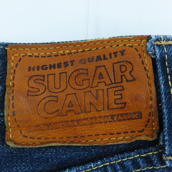実際に弊社で買取させて頂いたSUGAR CANE/シュガーケーン 3rdモデル 98刻印 革パッチ デニムパンツの画像 2枚目
