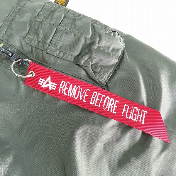 実際に弊社で買取させて頂いたALPHA INDUSTRIES/アルファインダストリーズ ナイロン リバーシブル フライトジャケット 20004-0576/4Lの画像 8枚目