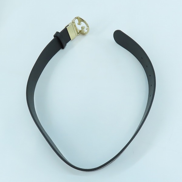 実際に弊社で買取させて頂いたGUCCI/グッチ リバーシブル インターロッキングG ゴールド金具 ベルト 450000の画像 5枚目