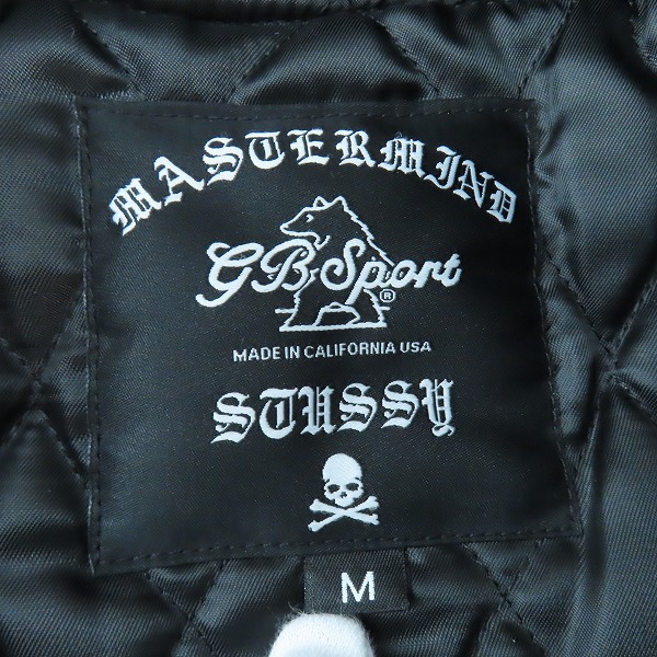 実際に弊社で買取させて頂いたSTUSSY×MASTERMIND/ステューシー×マスターマインド スカルロゴ スタジャン Mの画像 2枚目