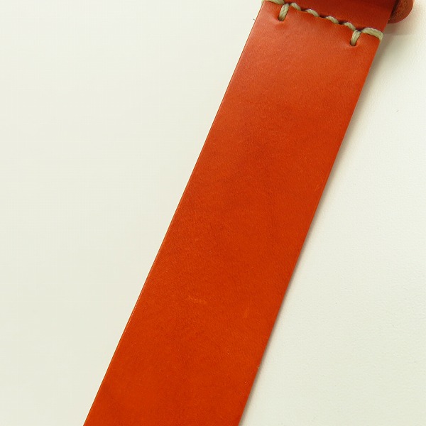 実際に弊社で買取させて頂いたATTACHMENT/アタッチメント  レザーベルト オレンジの画像 4枚目