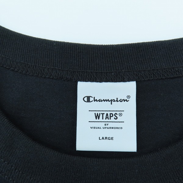 実際に弊社で買取させて頂いたWTAPS × Champion/ダブルタップス×チャンピオン 22AW  ACADEMY / SS ロゴ刺繍 半袖Tシャツ/Lの画像 2枚目