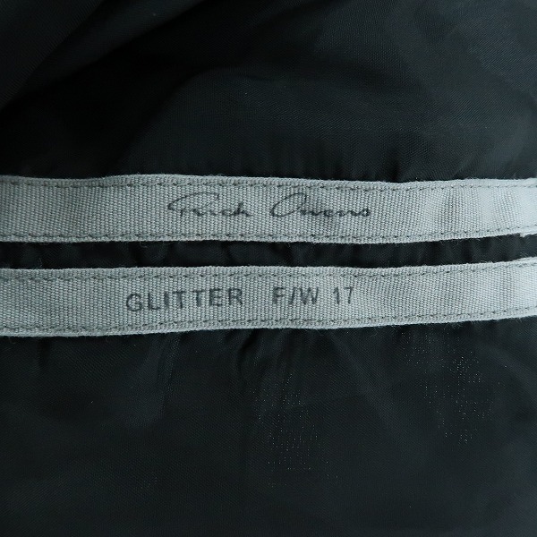 実際に弊社で買取させて頂いた【未使用】Rick Owens/リックオウエンス 17FW DRAWSTRING CROPPED RU17F8381-SS/48の画像 2枚目