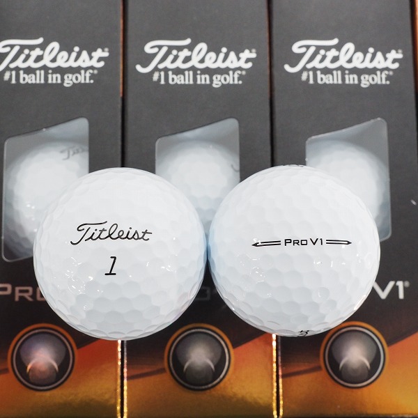 実際に弊社で買取させて頂いた 【未使用】Titleist/タイトリスト PRO V1 ゴルフボール ホワイト 2ダース の画像 1枚目