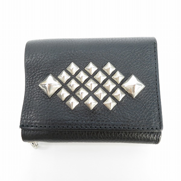 実際に弊社で買取させて頂いたCALEE/キャリー STUDS LEATHER MULTI WALLET/スタッズレザー マルチケースウォレット 3つ折り財布