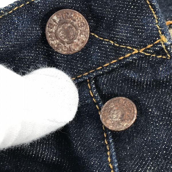 実際に弊社で買取させて頂いたLevis/リーバイス LVC 501XX 復刻 刻印 093 赤耳 ビッグE 47年モデル デニムパンツ トルコ製 47501-0078/W32L34の画像 8枚目