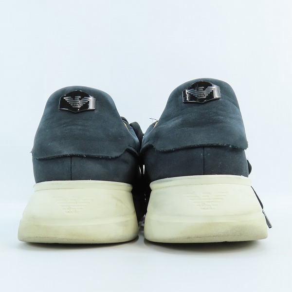 実際に弊社で買取させて頂いたEMPORIO ARMANI/エンポリオアルマーニ レザースニーカー ブラック X4X264 XF570 US11の画像 1枚目