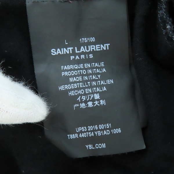実際に弊社で買取させて頂いた【JPタグ】SAINT LAURENT PARIS/サンローランパリ ExistenceプリントTシャツ 440754 YB1AD/Lの画像 3枚目