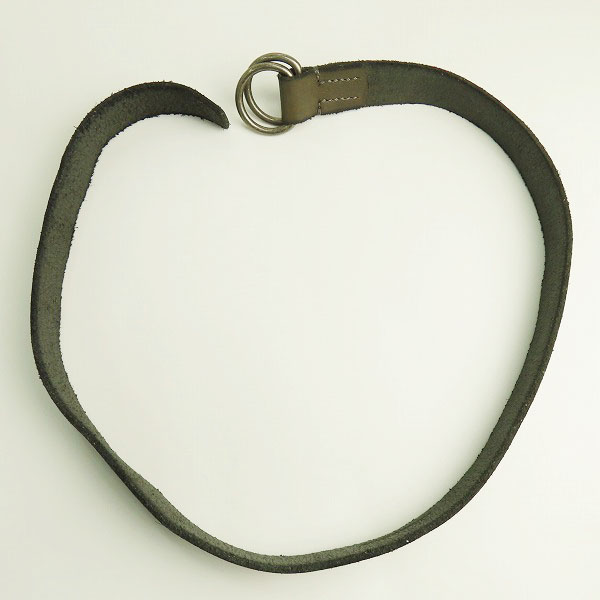 実際に弊社で買取させて頂いたATTACHMENT/アタッチメント レザーベルト ダークブラウン系の画像 7枚目