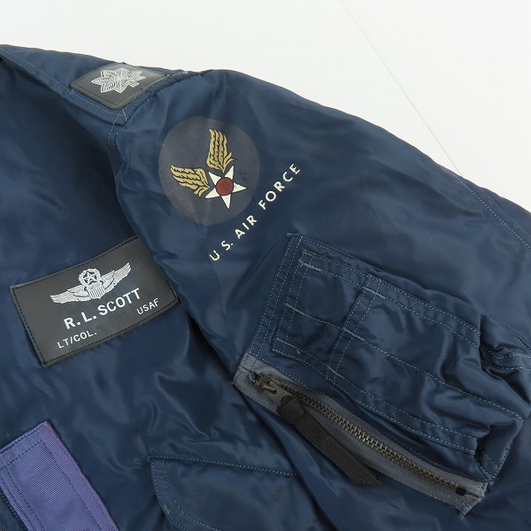 実際に弊社で買取させて頂いたBUZZ RICKSON'S/バズリクソンズ L-2A ワッペン フライトジャケット M13813 /38の画像 6枚目