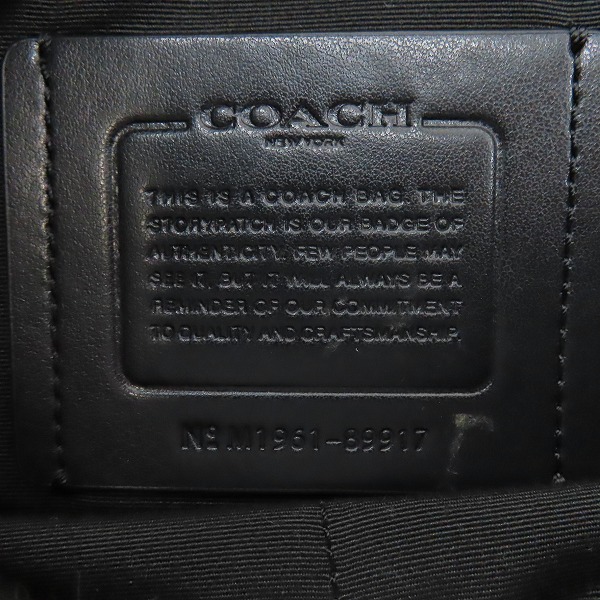 実際に弊社で買取させて頂いたCOACH/コーチ レザー ボディバッグ/ウエストバッグ 89917の画像 6枚目