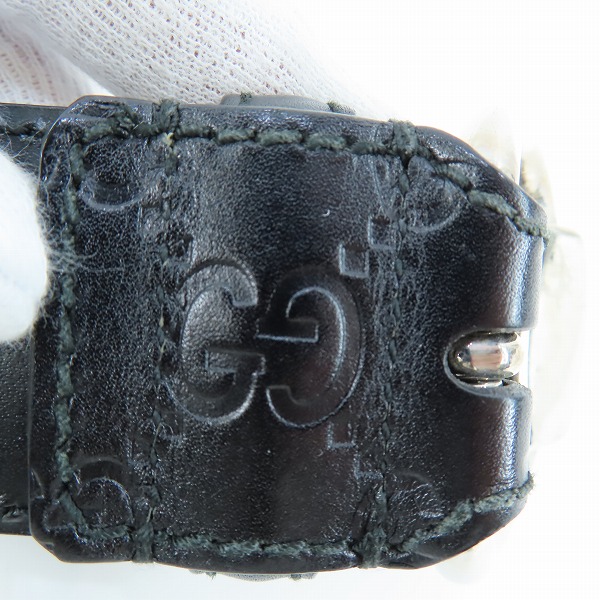 実際に弊社で買取させて頂いたGUCCI/グッチ シェリーライン レザーベルト 162942 480199の画像 4枚目