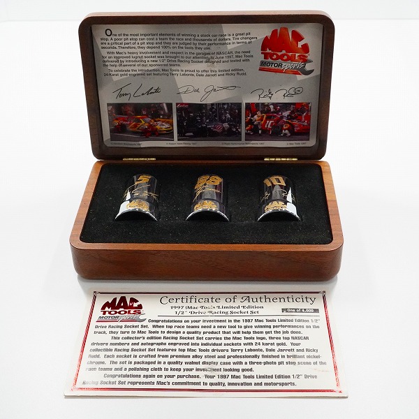 実際に弊社で買取させて頂いたMac Tools/マックツールズ 1997 Limited Edition 1/2" Drive Racing Socket Set ドライブレーシング ソケット セットの画像 1枚目