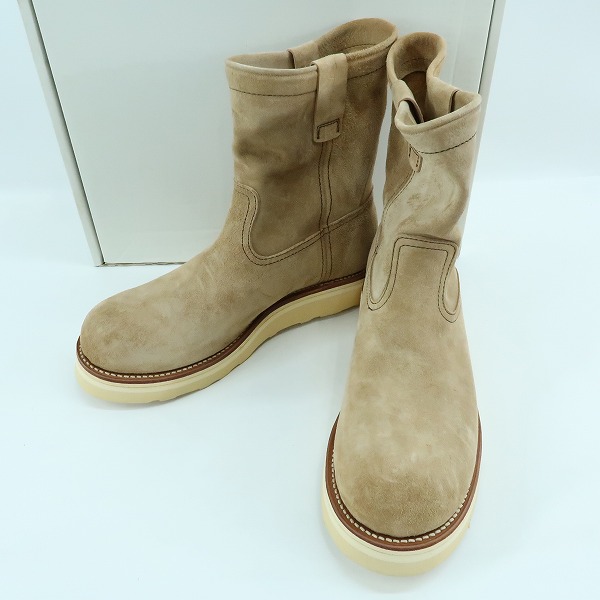 実際に弊社で買取させて頂いたKAZUYUKI KUMAGAI ATTACHMENT/カズユキクマガイ アタッチメント レザー スエード ブーツ ベージュ AA12-405/41