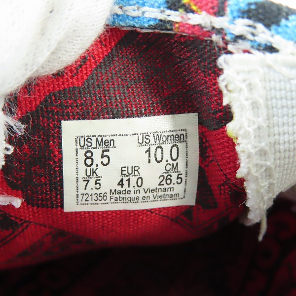 実際に弊社で買取させて頂いたVANS/バンズ MARVEL/マーベル CLASSIC SLIP-ON スパイダーマン総柄スリッポン VN0A38F79H7/26.5の画像 5枚目