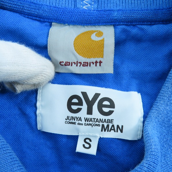 実際に弊社で買取させて頂いたJUNYA WATANABE MAN×CARHARTT/ジュンヤワタナベ×カーハート 半袖ポロシャツ WK-T913 AD2012/Sの画像 2枚目