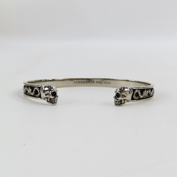 実際に弊社で買取させて頂いたALEXANDER McQUEEN/アレキサンダーマックイーン ツイン スカル スネイク バングル の画像 3枚目