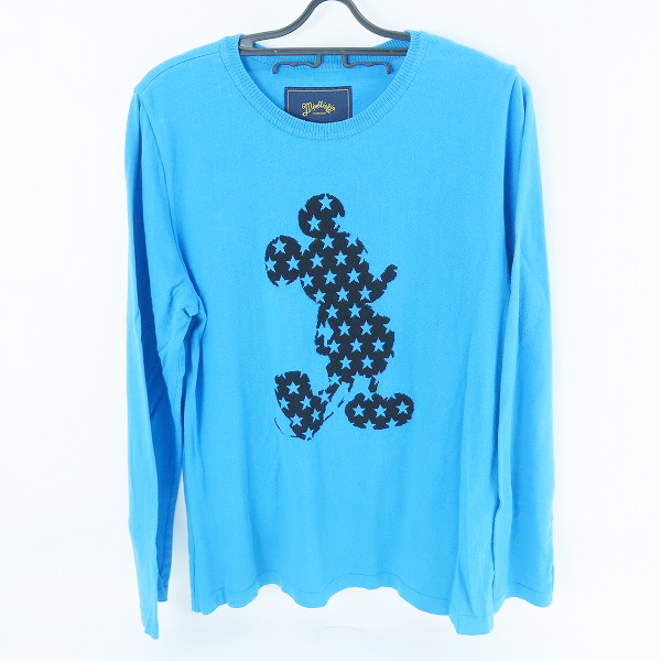 実際に弊社で買取させて頂いたMarbles×Disney/マーブルス×ディズニー Mickey/ミッキー シルエット ニットカットソー M