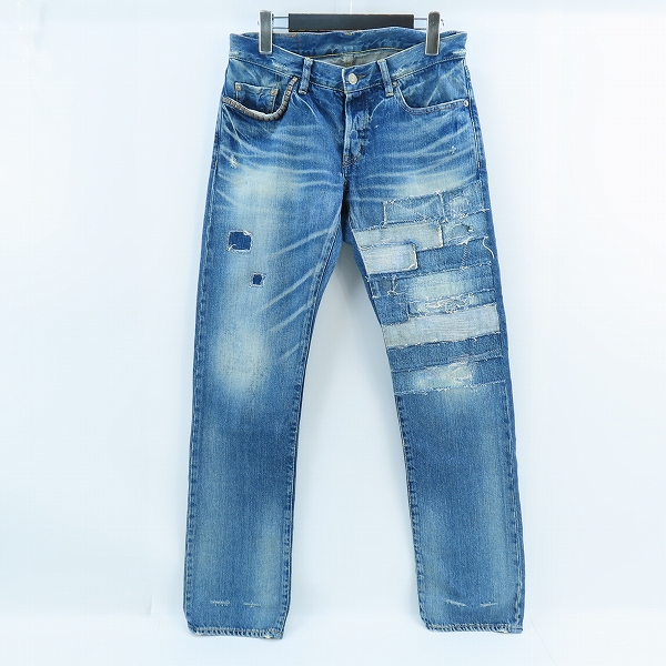 実際に弊社で買取させて頂いたHYSTERIC GLAMOUR/ヒステリックグラマー SP加工/スクラッチリメイクスリムストレートデニムパンツ 0201AP09/30