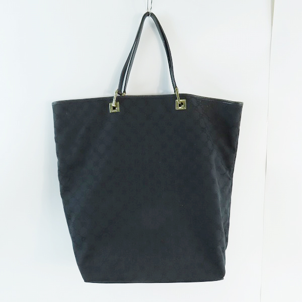 実際に弊社で買取させて頂いたGUCCI/グッチ GGキャンバス トートバッグ ブラック 002-1097の画像 1枚目
